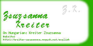 zsuzsanna kreiter business card